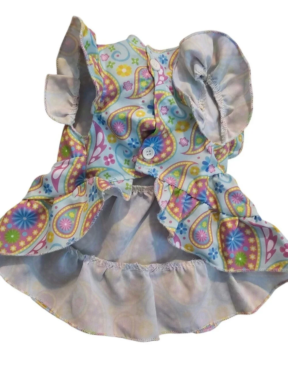 Pastel Floral Paisley Dog Dress For Small Dog- Multicolor. NWOT. V